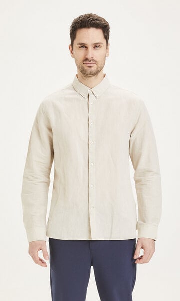 KnowledgeCotton Apparel Leinenhemd - Custom fit linen shirt von KnowledgeCotton Apparel