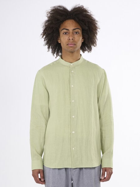KnowledgeCotton Apparel Leinenhemd - Custom fit linen stand collar shirt von KnowledgeCotton Apparel