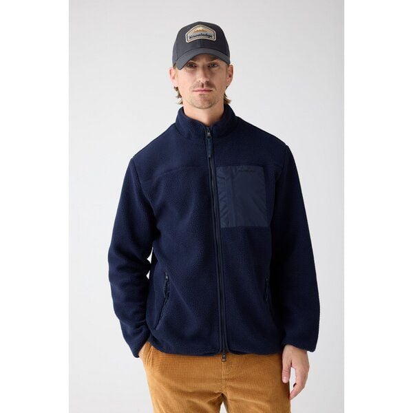 KnowledgeCotton Apparel Lockere Fleecejacke mit Reißverschluss - receycelt - GRS/Vegan von KnowledgeCotton Apparel