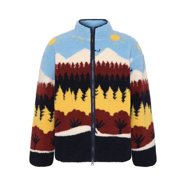 KnowledgeCotton Apparel Lockere Teddy-Jacke FÄRÖER aus recyceltem Material Unisex von KnowledgeCotton Apparel
