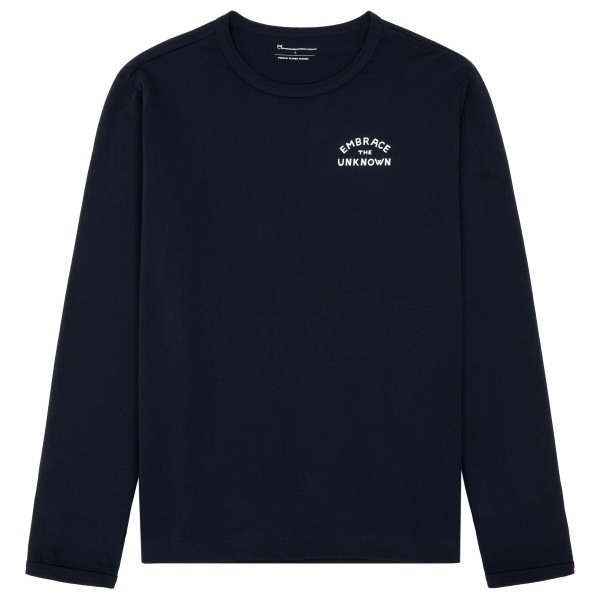 KnowledgeCotton Apparel - Long Sleeved Camping Back Print - Longsleeve Gr L blau von KnowledgeCotton Apparel