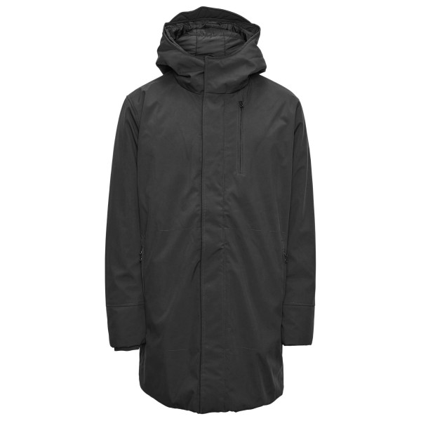 KnowledgeCotton Apparel - Long Soft Shell Jacket Climate Shell - Mantel Gr L schwarz von KnowledgeCotton Apparel