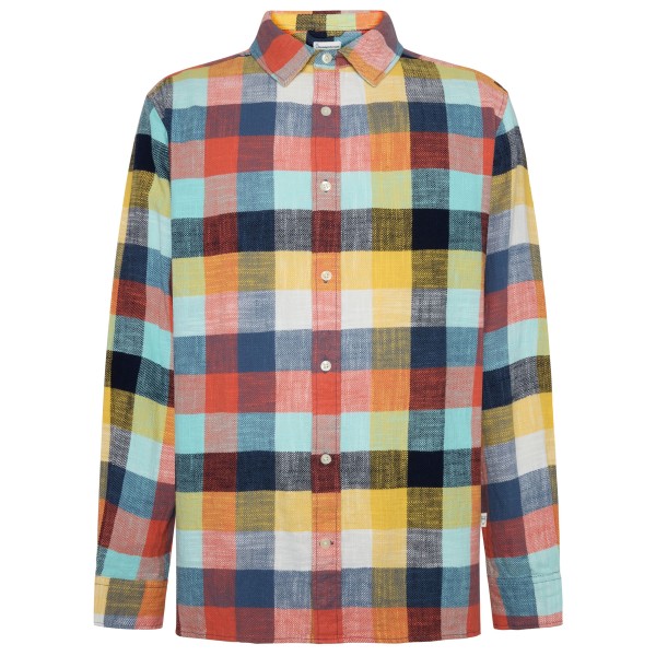 KnowledgeCotton Apparel - Loose Fit Checkered Slub Shirt - Hemd Gr S bunt von KnowledgeCotton Apparel
