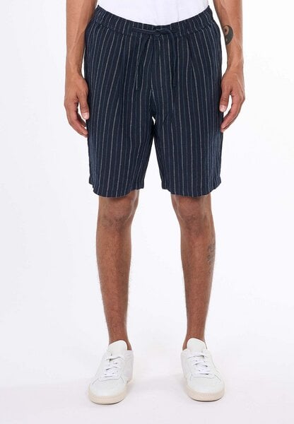 KnowledgeCotton Apparel Loose Striped Shorts aus Bio-Leinen von KnowledgeCotton Apparel