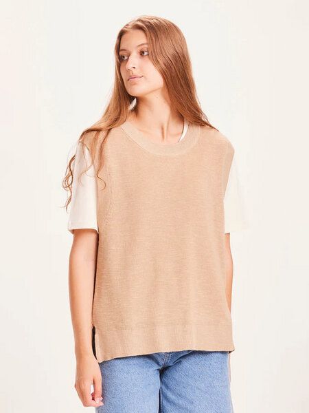 KnowledgeCotton Apparel Weste - MYRTHE Tencel Rib Structure Vest von KnowledgeCotton Apparel