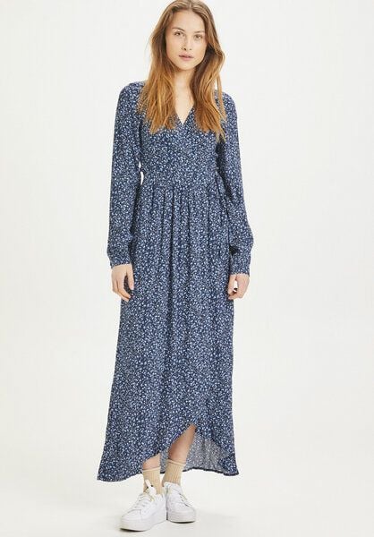 KnowledgeCotton Apparel Maxi Kleid - ORCHID Flower Print Wrap Dress - aus EcoVero von KnowledgeCotton Apparel