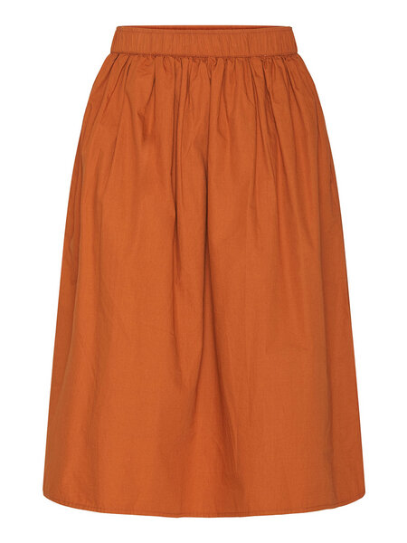 KnowledgeCotton Apparel Midirock - Poplin elastic waist skirt - aus Bio-Baumwolle von KnowledgeCotton Apparel