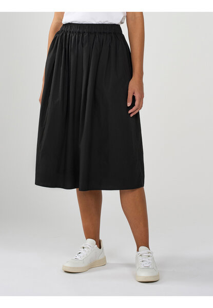 KnowledgeCotton Apparel Midirock - Poplin elastic waist skirt - aus Bio-Baumwolle von KnowledgeCotton Apparel