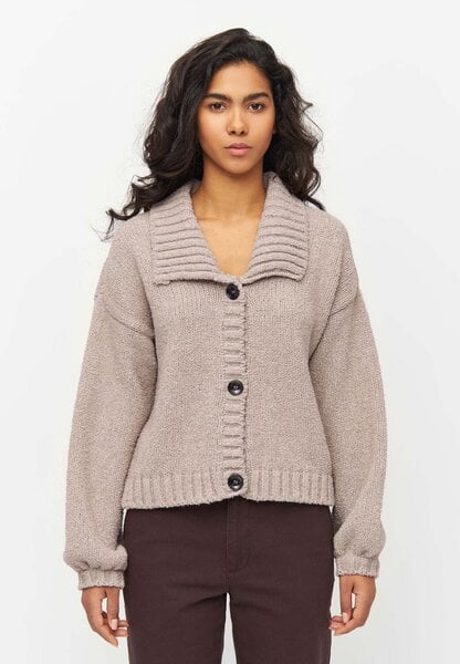 KnowledgeCotton Apparel Mouline Big Collar Cardigan - aus Bio-Baummwollmix von KnowledgeCotton Apparel