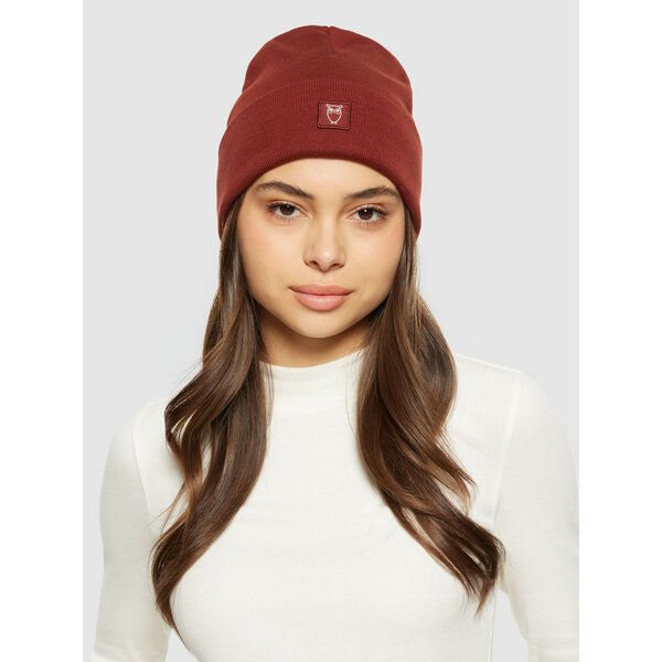 KnowledgeCotton Apparel Mütze - Rib Beanie - aus Bio-Baumwolle mit Logo Patch von KnowledgeCotton Apparel