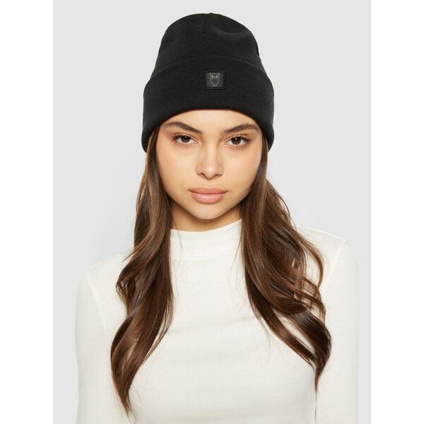 KnowledgeCotton Apparel Mütze - Rib Beanie - aus Bio-Baumwolle mit Logo Patch von KnowledgeCotton Apparel