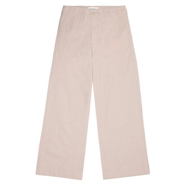 KnowledgeCotton Apparel POSEY Midrise weite Slubgarn-Cropped-Hosen GOTS/Vegan von KnowledgeCotton Apparel