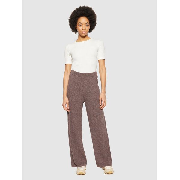 KnowledgeCotton Apparel POSEY weite Mid-Rise-Strickhose aus Bio-Wolle von KnowledgeCotton Apparel