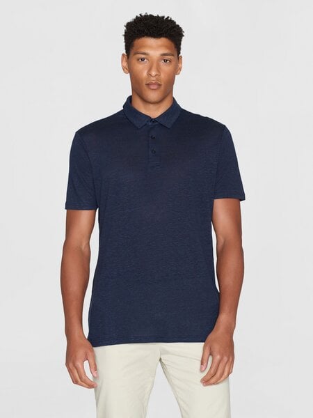 KnowledgeCotton Apparel Poloshirt - Linen polo - aus Leinen von KnowledgeCotton Apparel