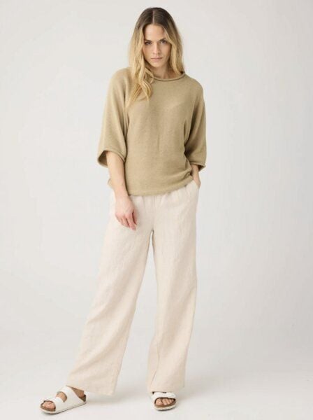 KnowledgeCotton Apparel Posey Wide Mid-Rise Linen Pants von KnowledgeCotton Apparel