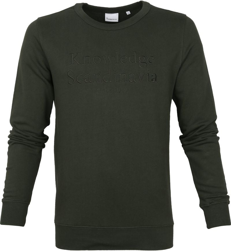 KnowledgeCotton Apparel Pullover Elm Dunkelgrun - Größe XXL von KnowledgeCotton Apparel