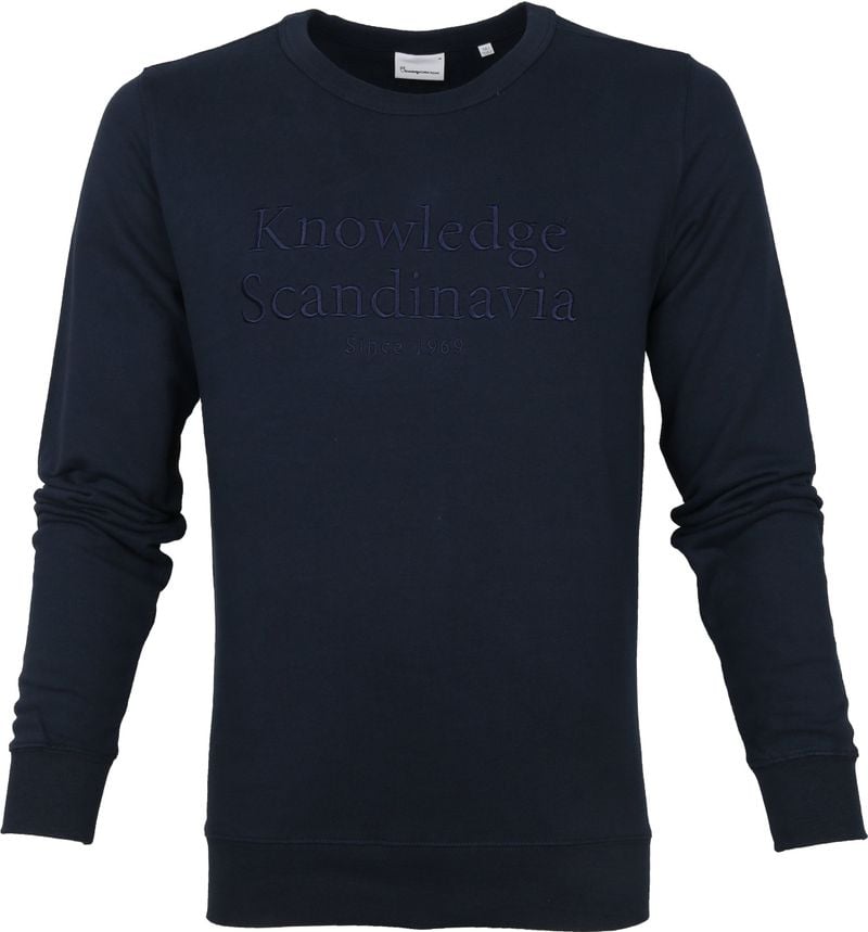 KnowledgeCotton Apparel Pullover Elm Navy - Größe L von KnowledgeCotton Apparel