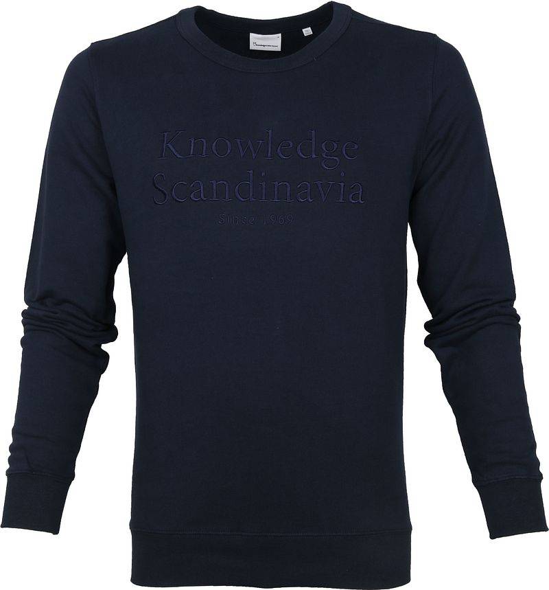 KnowledgeCotton Apparel Pullover Elm Navy - Größe S von KnowledgeCotton Apparel