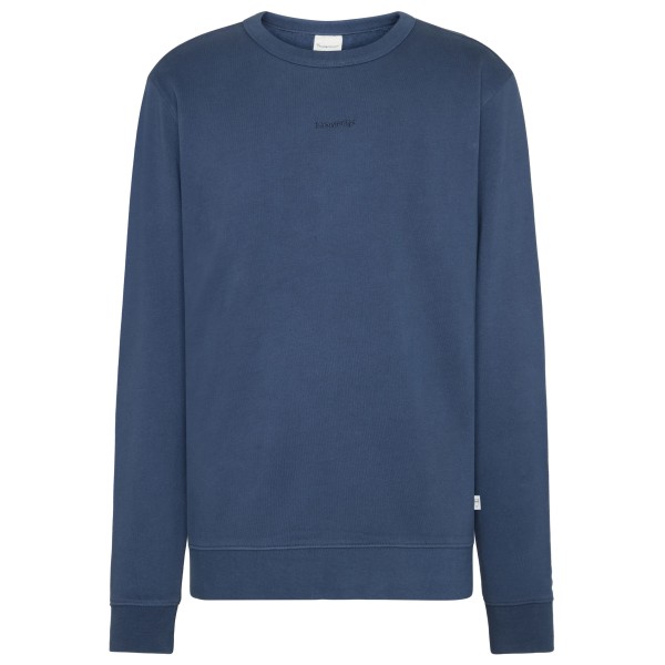 KnowledgeCotton Apparel - Regular Crew Sweat Embroidery - Pullover Gr S blau von KnowledgeCotton Apparel