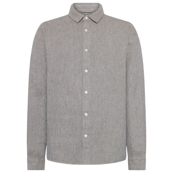 KnowledgeCotton Apparel - Regular Fit Dobby Look Shirt - Hemd Gr M grau von KnowledgeCotton Apparel