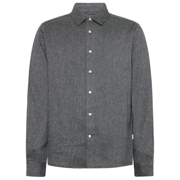 KnowledgeCotton Apparel - Regular Fit Dobby Look Shirt - Hemd Gr XL grau von KnowledgeCotton Apparel