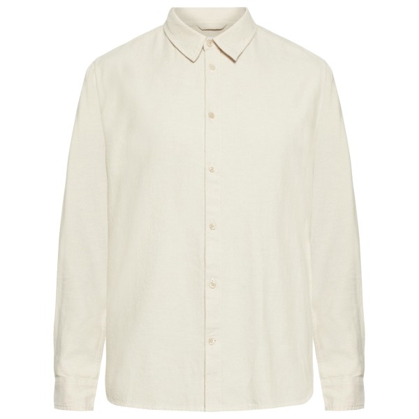 KnowledgeCotton Apparel - Regular Fit Heavy Twill Flannel - Hemd Gr S beige/weiß von KnowledgeCotton Apparel