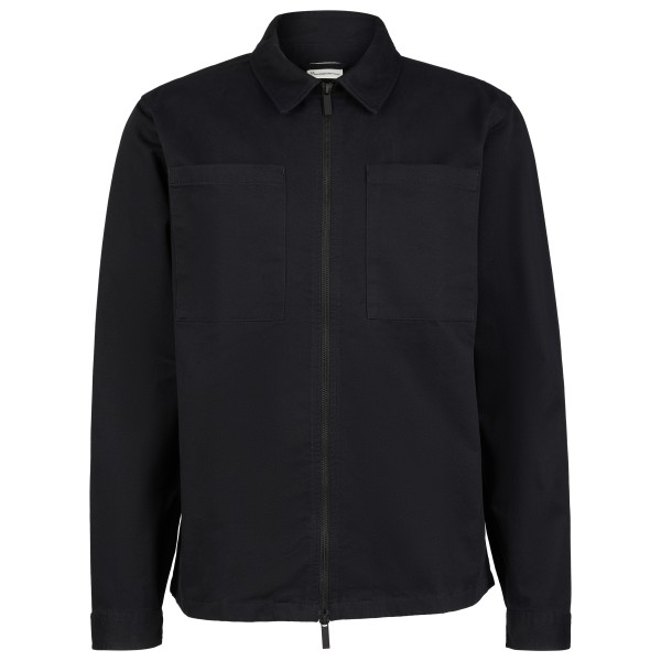 KnowledgeCotton Apparel - Regular Fit Twill Overshirt - Hemd Gr S schwarz von KnowledgeCotton Apparel