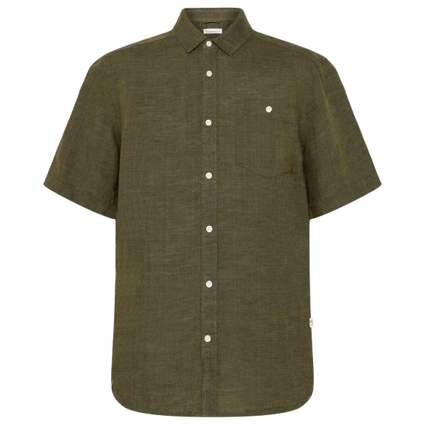 KnowledgeCotton Apparel - Regular Linen S/S Shirt - Hemd Gr M oliv von KnowledgeCotton Apparel