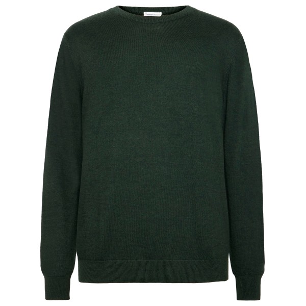 KnowledgeCotton Apparel - Regular Merino Knit Crew Neck - Wollpullover Gr S grün von KnowledgeCotton Apparel