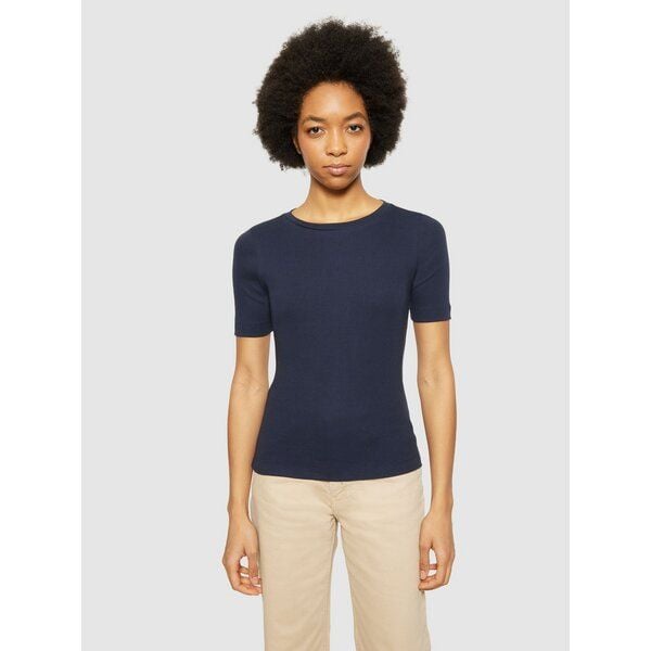 KnowledgeCotton Apparel Rib T-Shirt HIGH NECK aus Bio-Baumwolle ROC/GOTS/Vegan von KnowledgeCotton Apparel