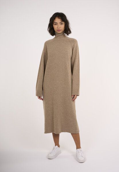 KnowledgeCotton Apparel Roll Neck Halblanges Kleid - aus GOTS Wolle von KnowledgeCotton Apparel