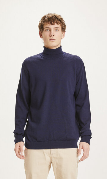 KnowledgeCotton Apparel Rollkragenpullover - FORREST roll neck merino wool knit von KnowledgeCotton Apparel