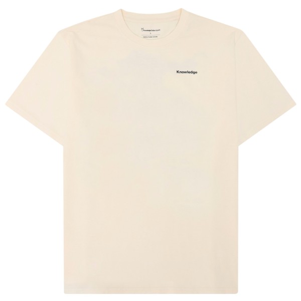 KnowledgeCotton Apparel - S/S Heavy Single MTN Back Print - T-Shirt Gr 3XL weiß/beige von KnowledgeCotton Apparel