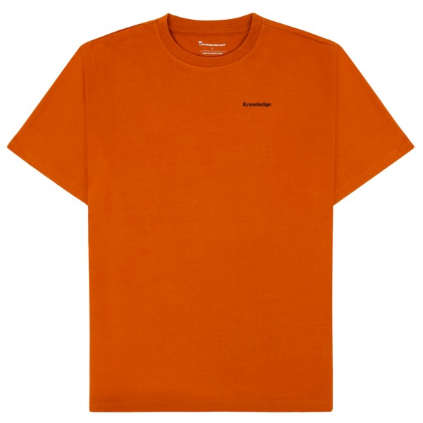 KnowledgeCotton Apparel - S/S Heavy Single MTN Back Print - T-Shirt Gr L rot von KnowledgeCotton Apparel