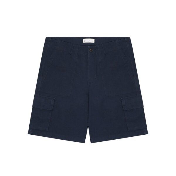 KnowledgeCotton Apparel Shorts Flint mit weitem Schnitt aus Slub-Garn Bio-Baumwolle von KnowledgeCotton Apparel