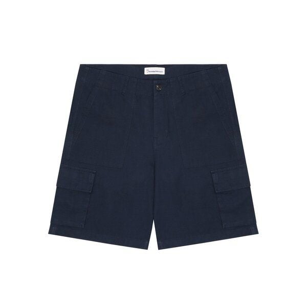 KnowledgeCotton Apparel Shorts Flint mit weitem Schnitt aus Slub-Garn Bio-Baumwolle von KnowledgeCotton Apparel