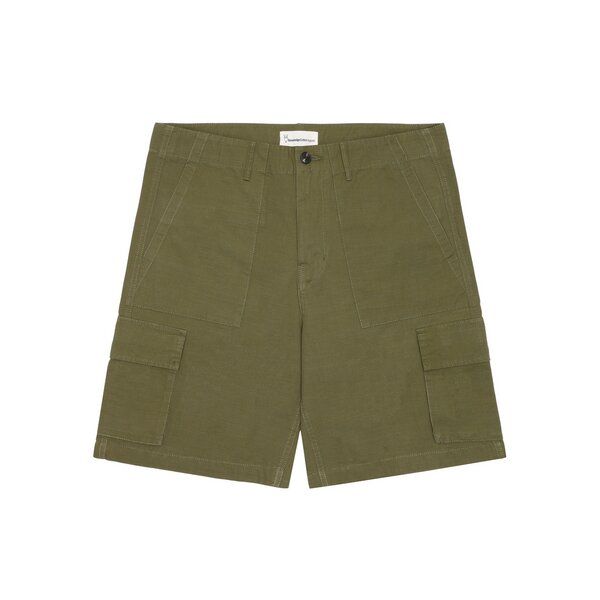 KnowledgeCotton Apparel Shorts Flint mit weitem Schnitt aus Slub-Garn Bio-Baumwolle von KnowledgeCotton Apparel