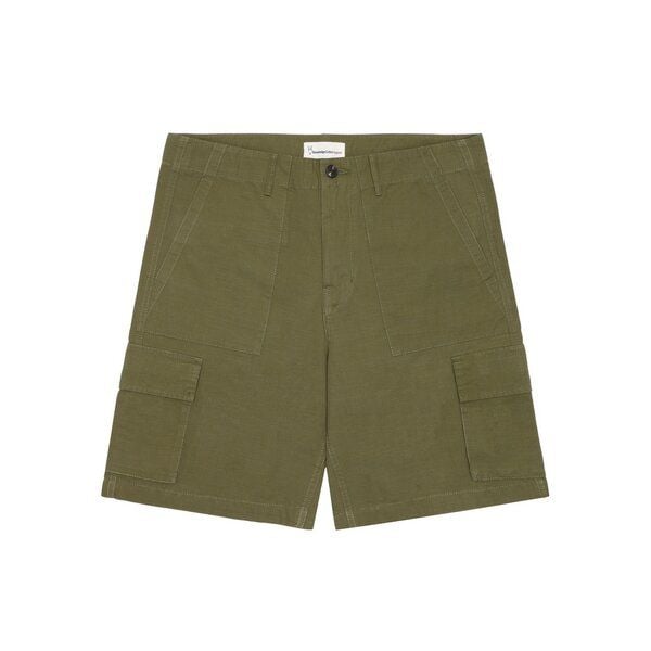 KnowledgeCotton Apparel Shorts Flint mit weitem Schnitt aus Slub-Garn Bio-Baumwolle von KnowledgeCotton Apparel