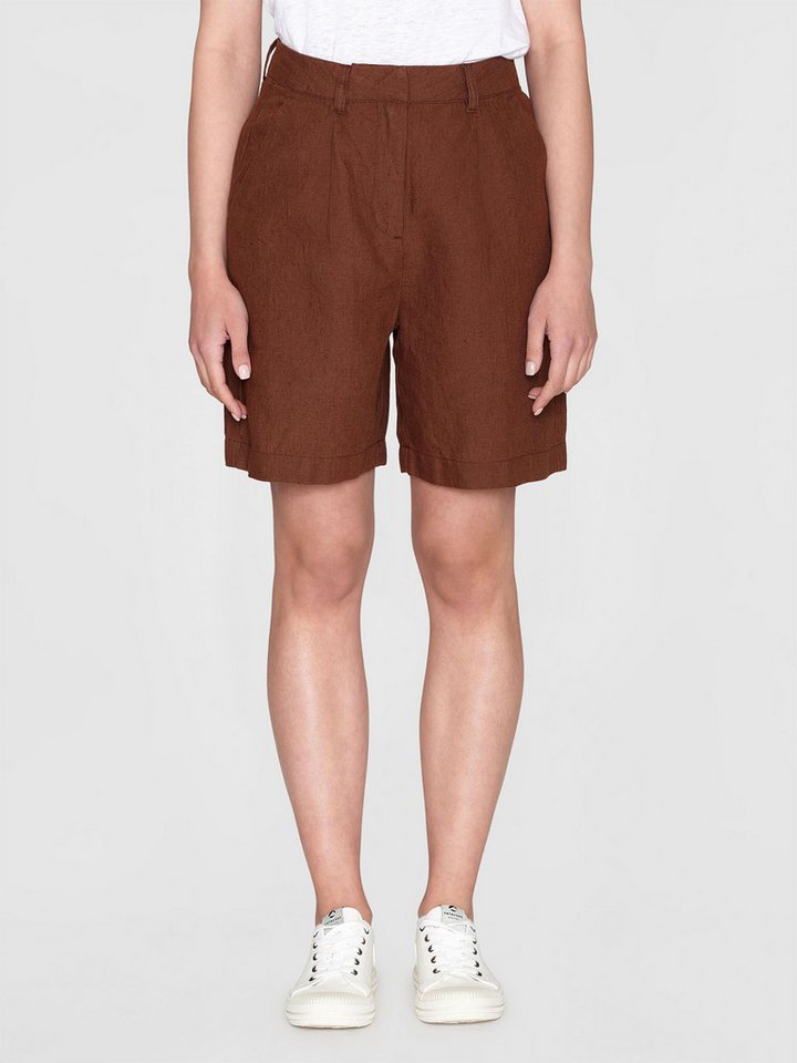 KnowledgeCotton Apparel Shorts POSEY Wide High-Rise Linen Shorts von KnowledgeCotton Apparel