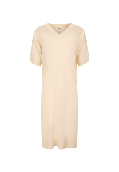 KnowledgeCotton Apparel Strickkleid aus Ecovero - V-neck viscose knit dress von KnowledgeCotton Apparel