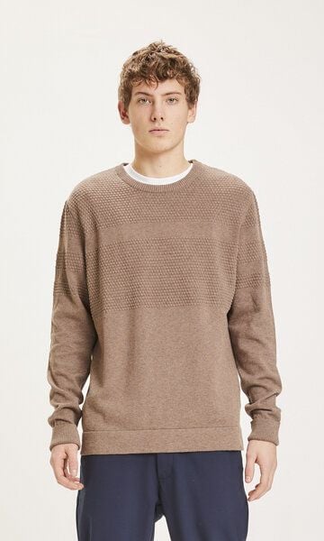 KnowledgeCotton Apparel Strickpullover FIELD Bobble Knit aus Bio-Baumwolle von KnowledgeCotton Apparel