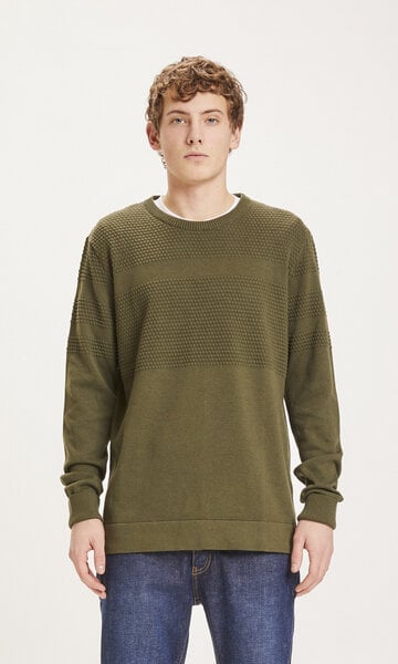 KnowledgeCotton Apparel Strickpullover FIELD Bobble Knit aus Bio-Baumwolle von KnowledgeCotton Apparel