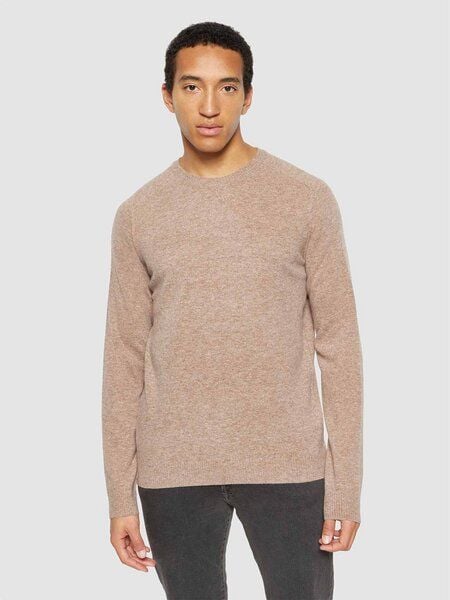 KnowledgeCotton Apparel Strickpullover - FIELD o-neck knit - aus Bio-Lammwolle von KnowledgeCotton Apparel