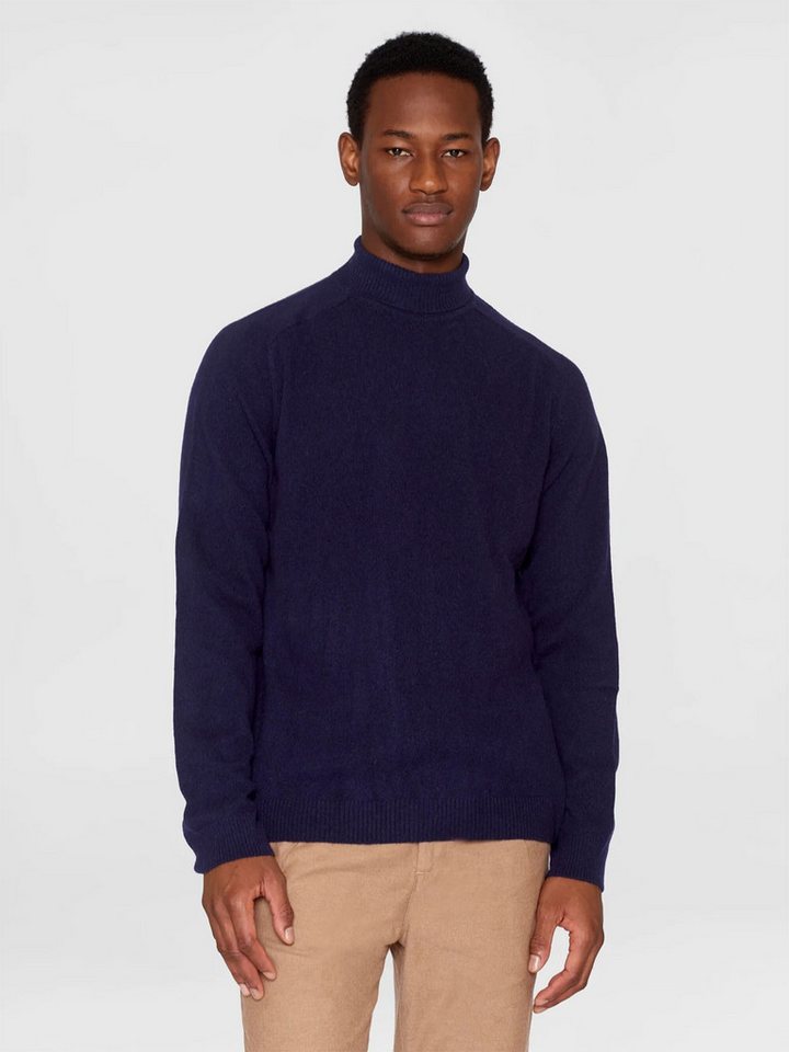 KnowledgeCotton Apparel Strickpullover Forrest Roll Neck Merino Wool Knit von KnowledgeCotton Apparel