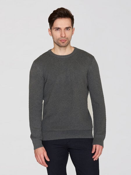 KnowledgeCotton Apparel Strickpullover - VAGN regular bubble knit crew neck - aus Bio-Baumwolle von KnowledgeCotton Apparel