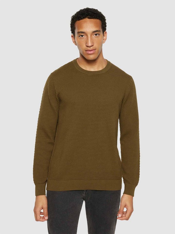 KnowledgeCotton Apparel Strickpullover Vagn Regular Bubble Knit Crew Neck von KnowledgeCotton Apparel