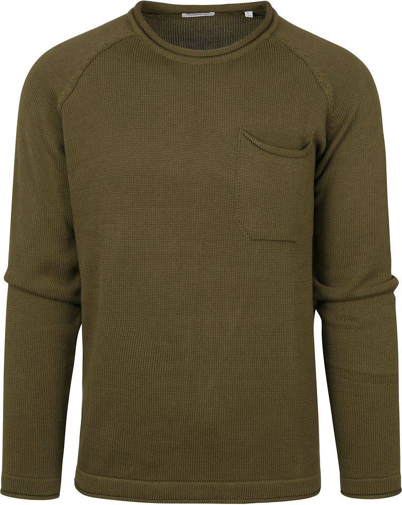 KnowledgeCotton Apparel Sweater Olivgrün - Größe XL von KnowledgeCotton Apparel