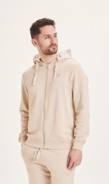 KnowledgeCotton Apparel Sweatjacke - Zip hood basic badge sweat- aus Biobaumwolle von KnowledgeCotton Apparel