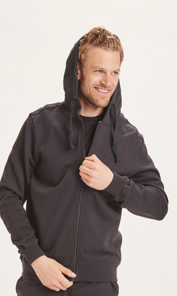 KnowledgeCotton Apparel Sweatjacke - Zip hood basic badge sweat- aus Biobaumwolle von KnowledgeCotton Apparel