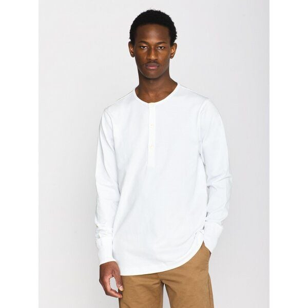 KnowledgeCotton Apparel Sweatshirt - BO long sleeve henley - aus Bio-Baumwolle von KnowledgeCotton Apparel